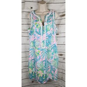 Lilly Pulitzer Mandevilla Shift Dress 12 Baby Hip Nautic Stretch Shift Zip